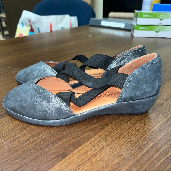 L’Amour des Pieds Women’s Graphite Metal Bane Wedge Sz 8M - Picture 5 of 12